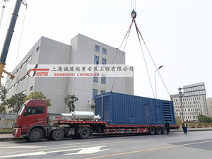 上海通联金融支付中心-柴油发电机组吊装工程
